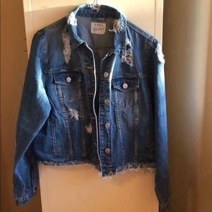 distressed jean jacket